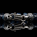TEMPEST PIETERSITE + STERLING 10MM BEADED BRACELET