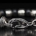 SHAMAN BEADED SKULL BRACELET WITH STERLING SILVER AND ONYX