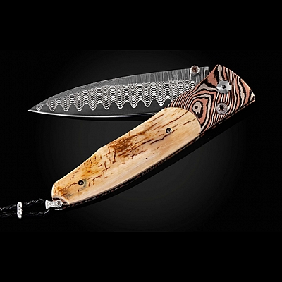 GENTAC EVENTIDE FOSSIL MAMMOTH TUSK BARK + MOKUME FOLDING KNIFE