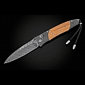 GENTAC PAPPY RESERVE RECLAIMED WOOD & DAMASCUS FOLDING KNIFE