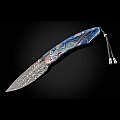 HEAT ENGRAVED TITANIUM SPEARPOINT FOLDING KNIFE