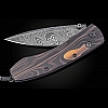 DARK MATTER LASER ENGRAVED TITANIUM + DAMASCUS FOLDING KNIFE