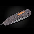 DARK MATTER LASER ENGRAVED TITANIUM + DAMASCUS FOLDING KNIFE