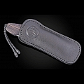DARK MATTER LASER ENGRAVED TITANIUM + DAMASCUS FOLDING KNIFE
