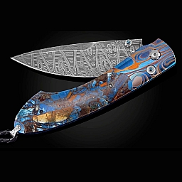 SPEARPOINT BLUE MOSAIC FOSSIL MAMMOTH FOLDING KNIFE