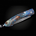 SPEARPOINT BLUE MOSAIC FOSSIL MAMMOTH FOLDING KNIFE