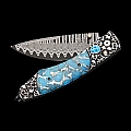 SPEARPOINT JEROME WHITE MATRIX TURQUOISE SKULL KNIFE