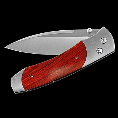 TITANIUM, STAINLESS & COCOBOLO WOOD FOLDING KNIFE
