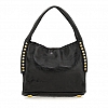 LARA SMALL LEATHER SHOPPER IN BLACK