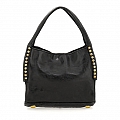 LARA SMALL LEATHER SHOPPER IN BLACK