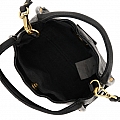 LARA SMALL LEATHER SHOPPER IN BLACK