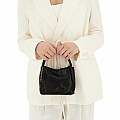 LARA SMALL LEATHER SHOPPER IN BLACK