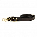 LASER PINHOLE LEATHER CROSSBODY STRAP IN MORO BROWN