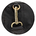 LEATHER PHONE POUCH WITH STRAP IN BLACK