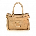 MEDIUM LEATHER HANDLE BAG/CROSSBODY IN ICE