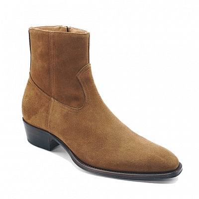PIK CIGAR SUEDE SIDE ZIP LOW BOOT