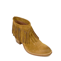 RACHELLE CASHMERE SUEDE FRINGE BOOTIE