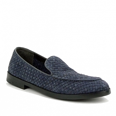 ANTHRACITE SOFT SUEDE WOVEN LOAFER
