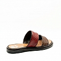 DUNIA RED AND BROWN DUAL BAND WOVEN SANDAL