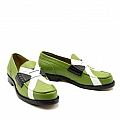 ROYAL GREEN WHITE X LOAFERS