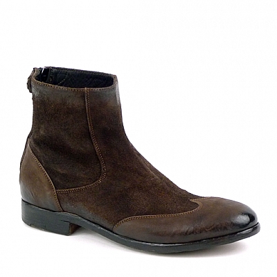 WMNS MAYA 31069 SUEDE REAR ZIP ANKLE BOOTS